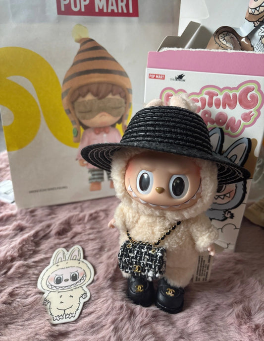 Labubu Pink designer costume with hats