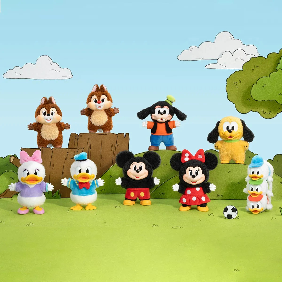 Mickey Family Cute Together Keychain Series Figures