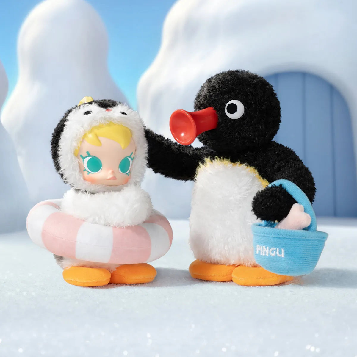Baby Molly × Pingu Happy Fishing Series-Vinyl Plush Pendant Blind Box